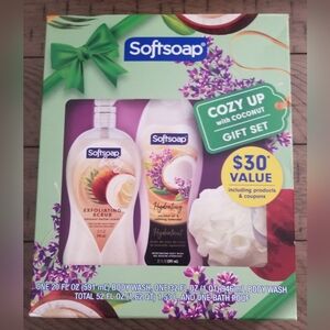 Softsoap Warm Up with Exfoliating Gift Set - Coconut Butter Scent